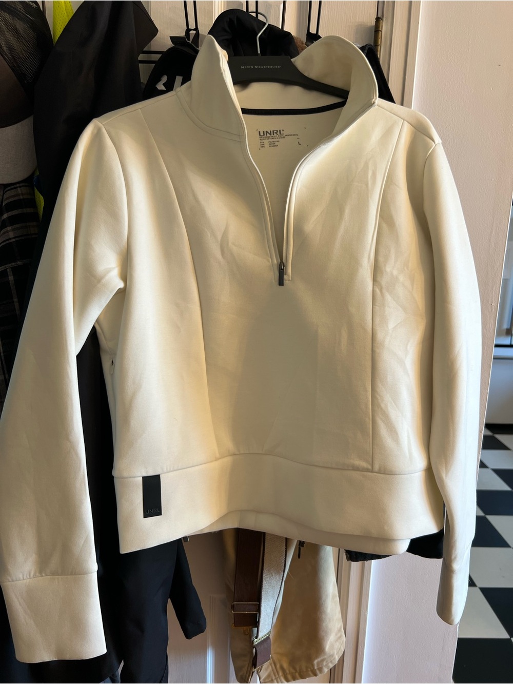 UNRL Women's LuxBreak Half-Zip Pullover - Coconut color